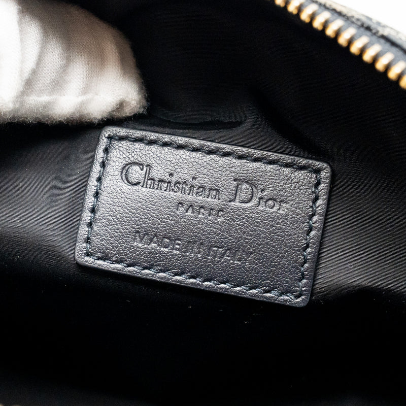 Dior Medium DiorTravel Nomad Pouch Toile de Jouy Reverse Technical Fabric Blue LGHW