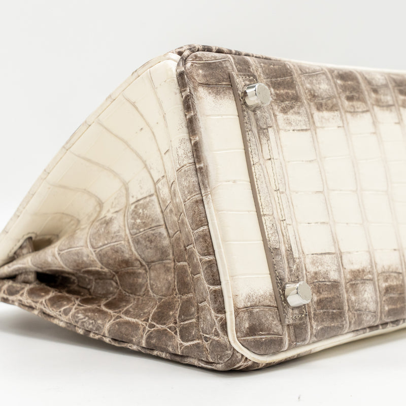 Hermes Birkin 25 Crocodile Niloticus Himalaya 01 Blanc SHW Stamp Y