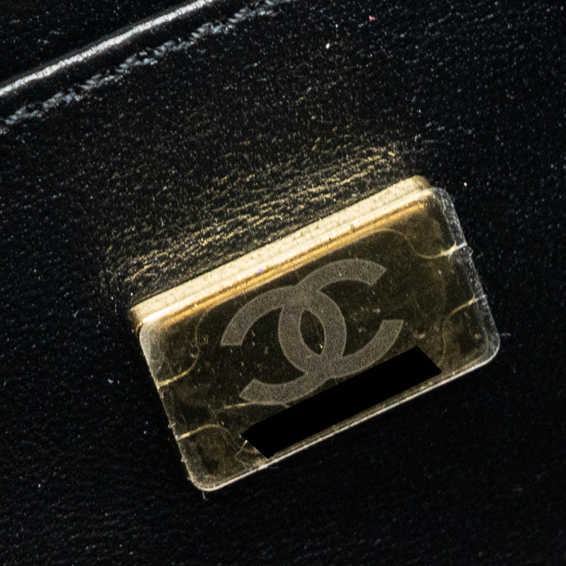 Chanel 22b Top Handle Small Vanity Case Calfskin Black GHW(Microchip)