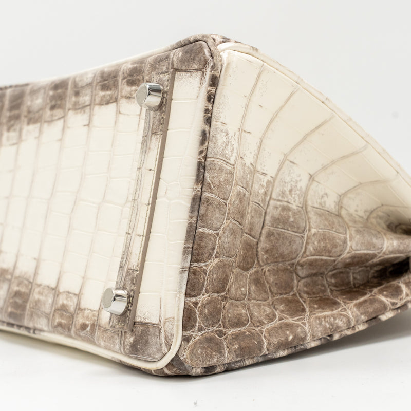 Hermes Birkin 25 Crocodile Niloticus Himalaya 01 Blanc SHW Stamp Y