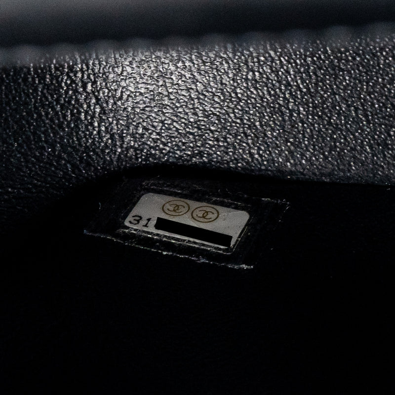 Chanel Mini Rectangular Flap Bag Lambskin Black LGHW