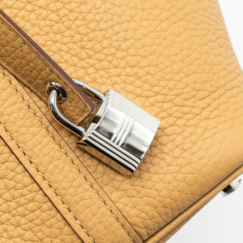 Hermes Picotin 18 Lock Bag Clemence 4B Biscuit SHW Stamp B