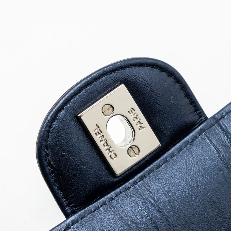 Chanel mini rectangular flap bag calfskin limited dark blue SHW