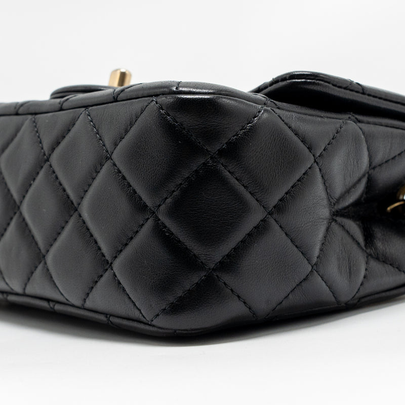 Chanel Pearl Crush Mini Square Lambskin Black GHW