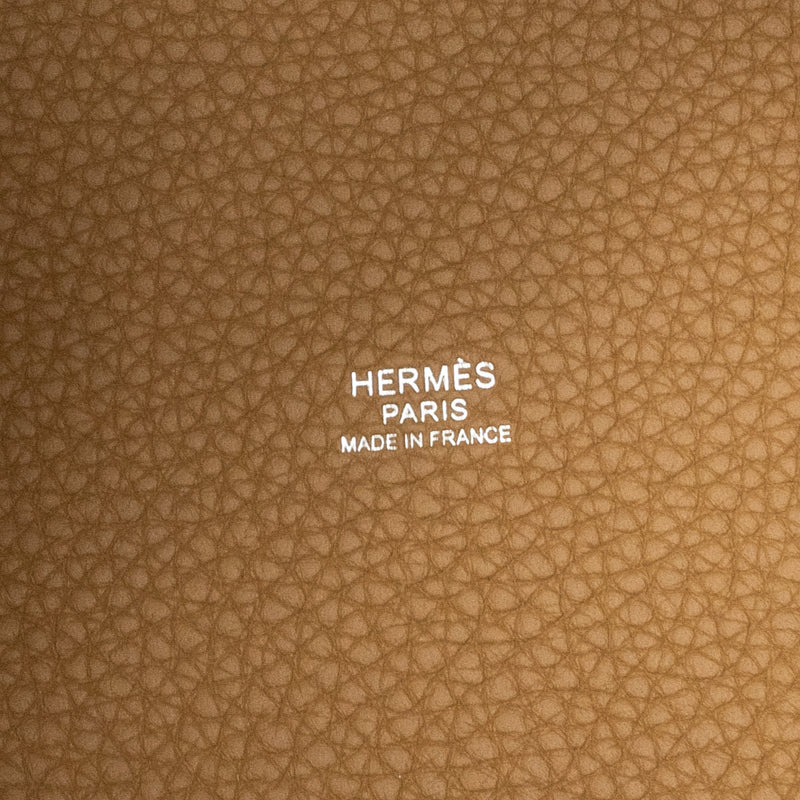 Hermes Picotin 18 Lock Bag Clemence 4B Biscuit SHW Stamp B