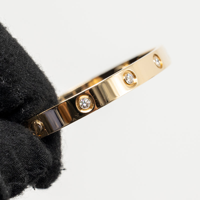 Cartier Size 17 Bracelet Yellow Gold, 10 Diamonds