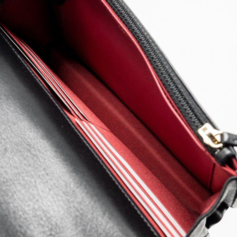 Chanel 19 Wallet on Chain Lambskin Black Multicolour Hardware