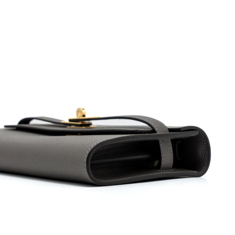 Hermes Kelly To Go Epsom Gris Meyer GHW Stamp U