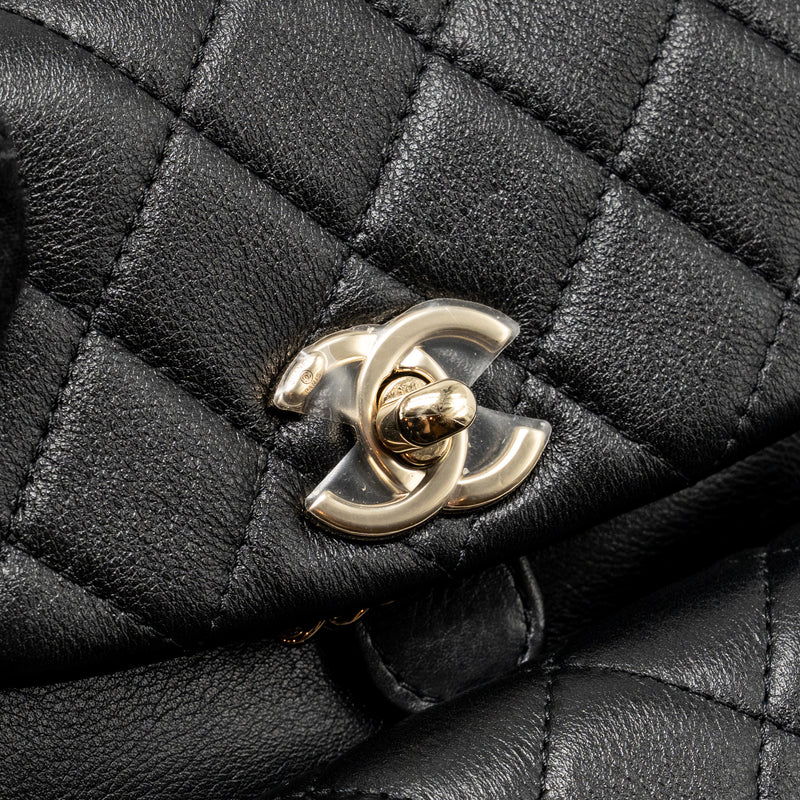 Chanel Mini Duma Backpack Calfskin Black LGHW (Microchip)