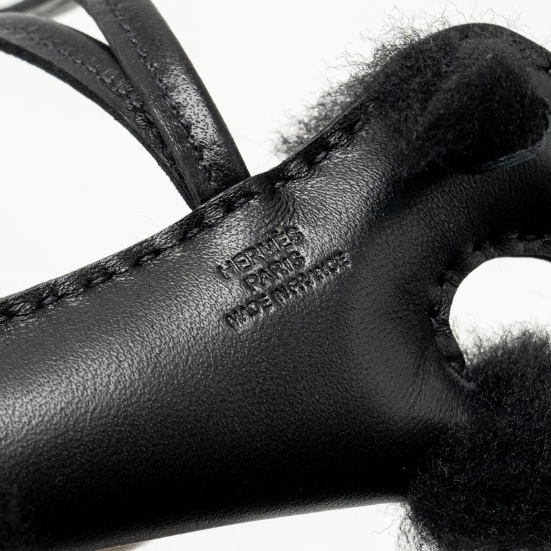 Hermes Buddy Charm Shearing/Leather SO Black Stamp W