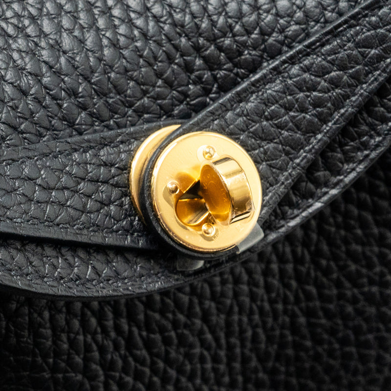 Hermes Mini Lindy clemence black GHW Stamp B