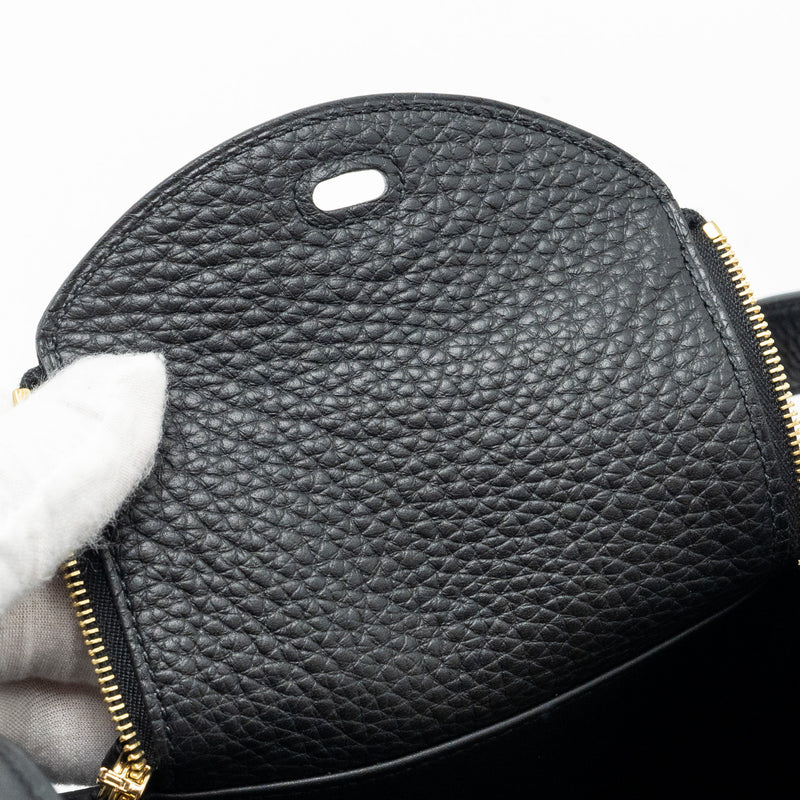 Hermes Mini Lindy clemence black GHW Stamp B