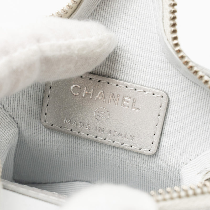 Chanel Star Coin Purse/Bag Charm Lambskin Silver SHW(microchip)