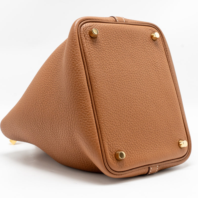 HERMES Picotin 18 Lock Bag Clemence Gold GHW Stamp Z
