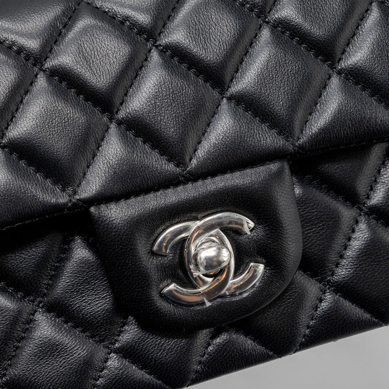 Chanel mini rectangular flap bag lambskin black SHW (MICROCHIP)