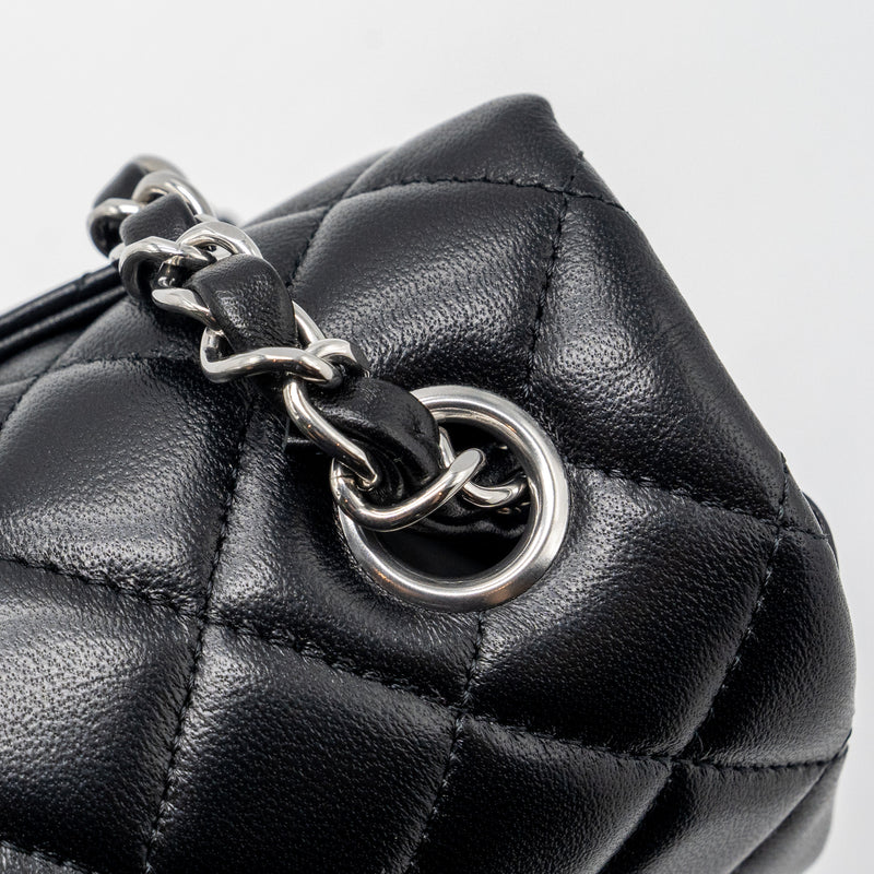 Chanel mini rectangular flap bag lambskin black SHW (MICROCHIP)