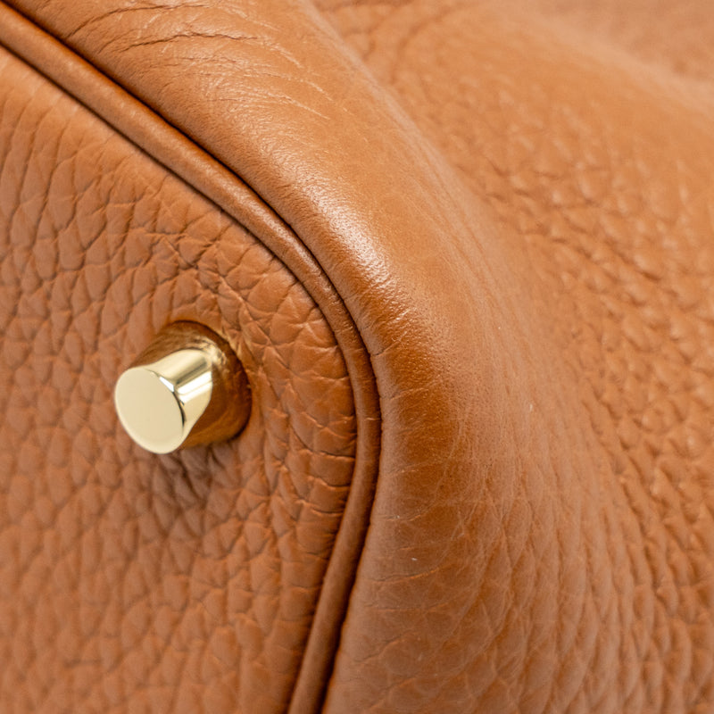 HERMES Picotin 18 Lock Bag Clemence Gold GHW Stamp Z