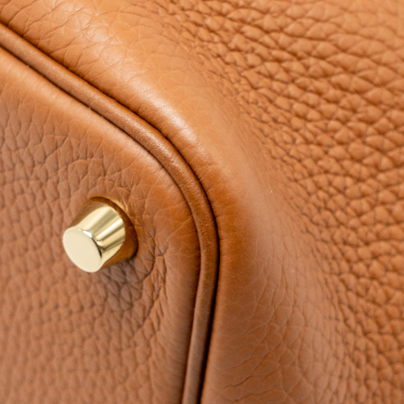 HERMES Picotin 18 Lock Bag Clemence Gold GHW Stamp Z