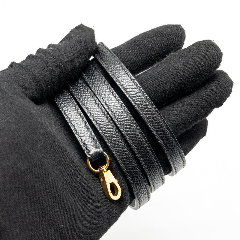 Hermes Mini Kelly II epsom black GHW stamp Y