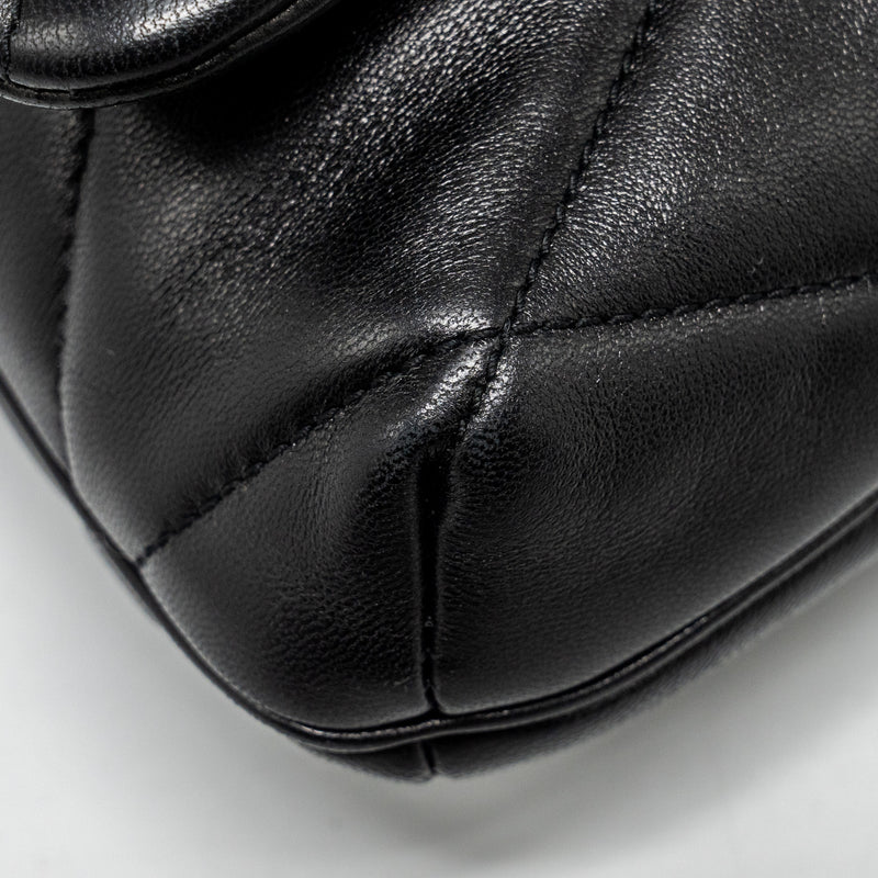 Saint Laurent/YSL LE 57 Quilted Hobo Shoulder Bag Lambskin Black Multicolour Hardware