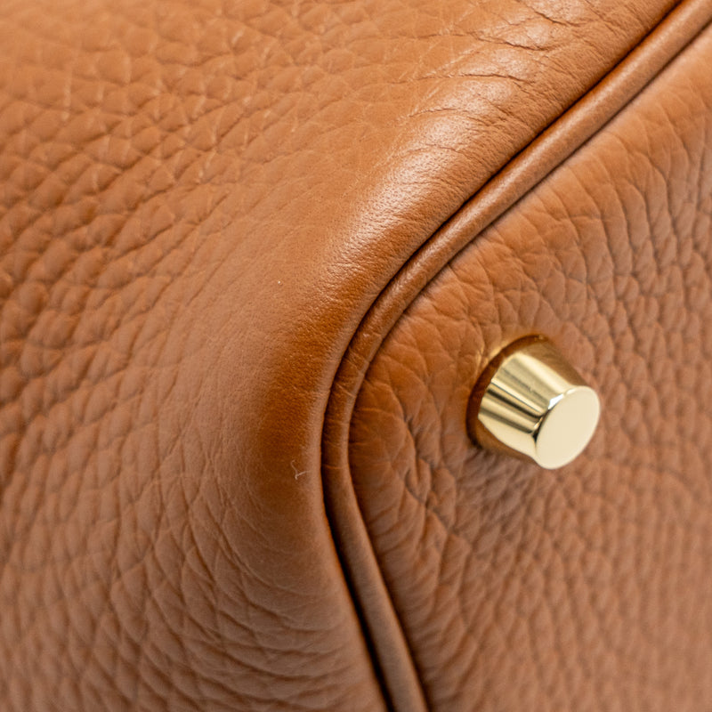 HERMES Picotin 18 Lock Bag Clemence Gold GHW Stamp Z