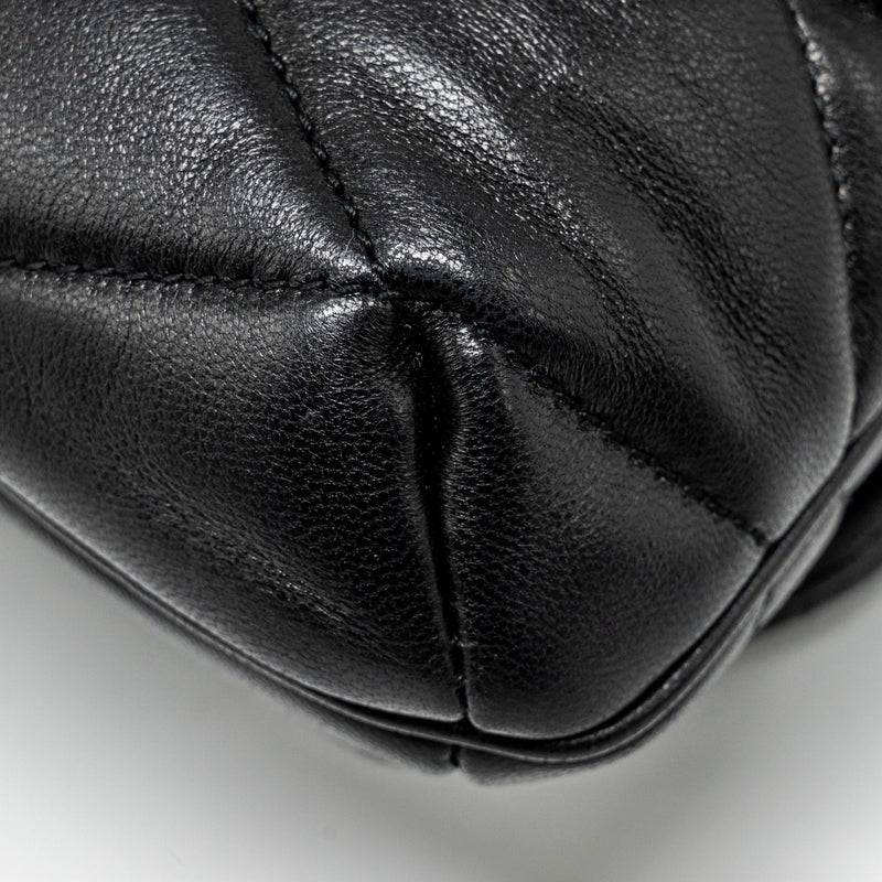 Saint Laurent/YSL LE 57 Quilted Hobo Shoulder Bag Lambskin Black Multicolour Hardware