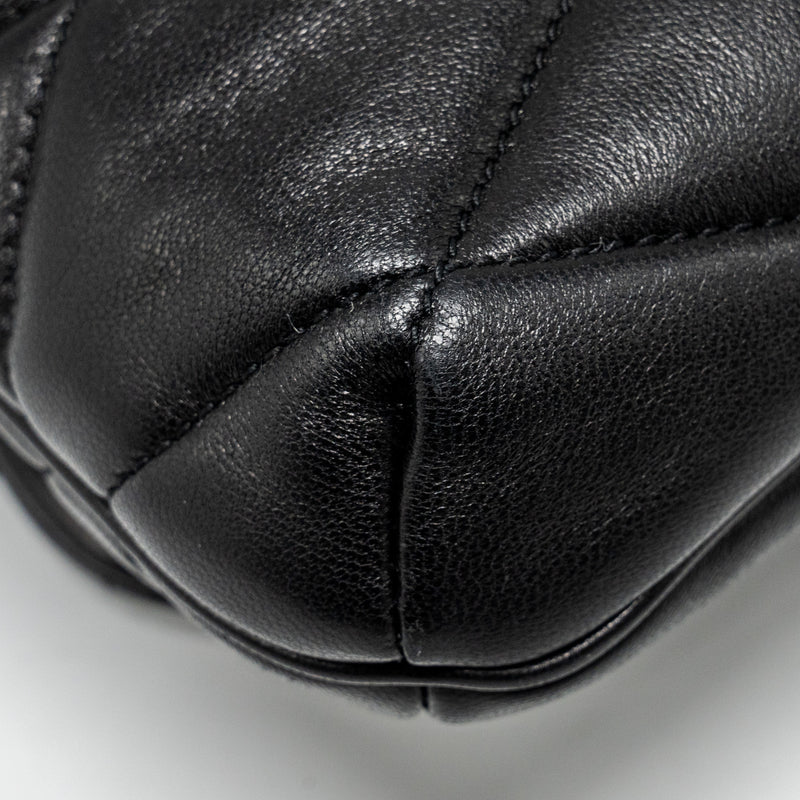 Saint Laurent/YSL LE 57 Quilted Hobo Shoulder Bag Lambskin Black Multicolour Hardware