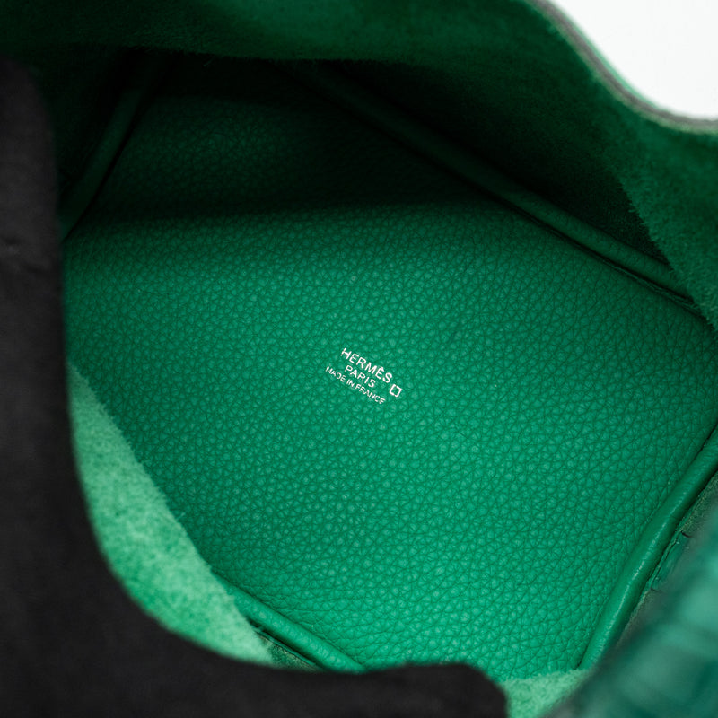 Hermes Picotin 18 Lock Bag Clemence /Alligator Touch Menthe/Vert Jade SHW Stamp Z