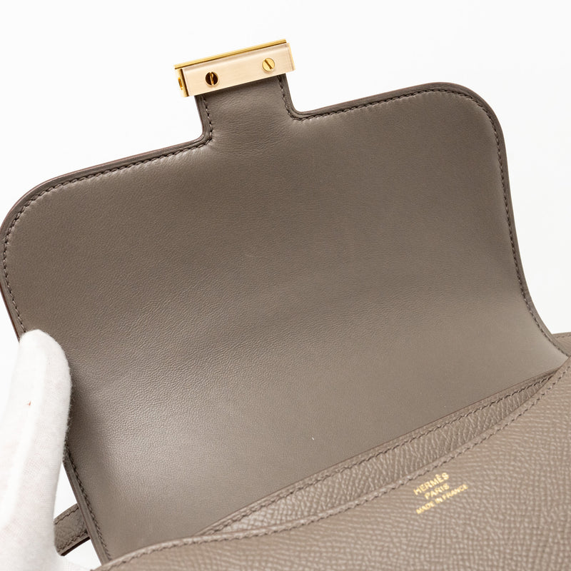 Hermes Mini Constance Epsom Gris Etain GHW Stamp Z