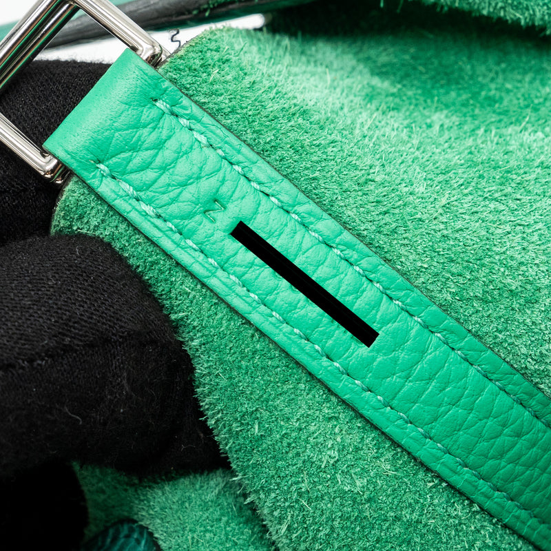 Hermes Picotin 18 Lock Bag Clemence /Alligator Touch Menthe/Vert Jade SHW Stamp Z