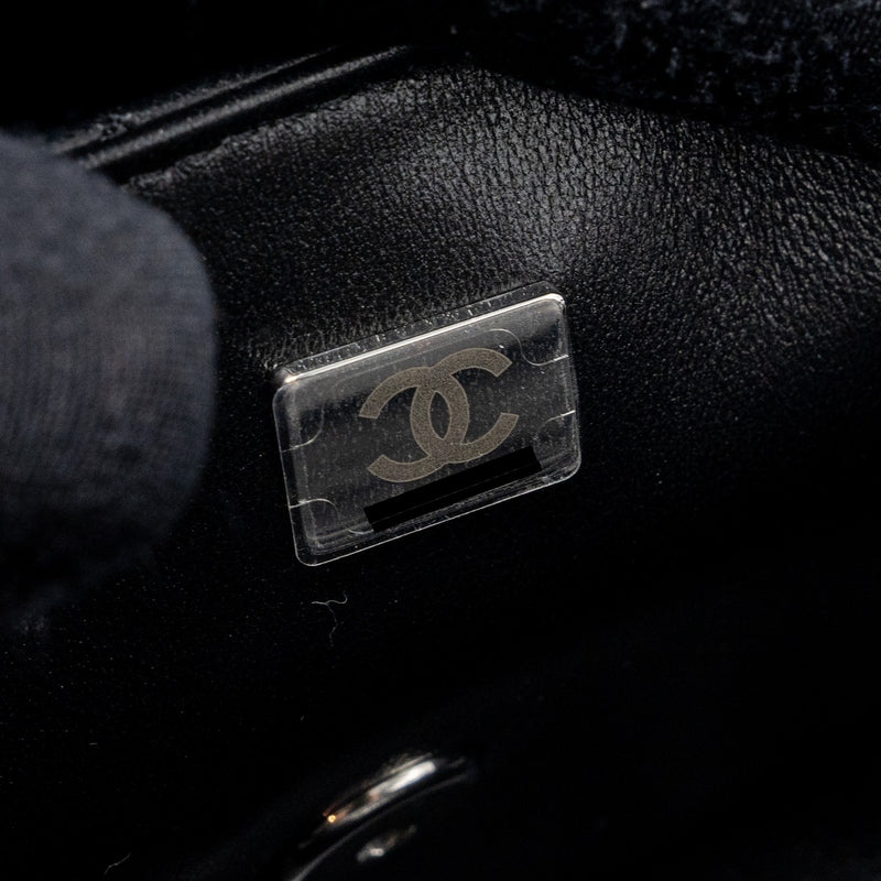 Chanel mini rectangular flap bag lambskin black SHW (MICROCHIP)