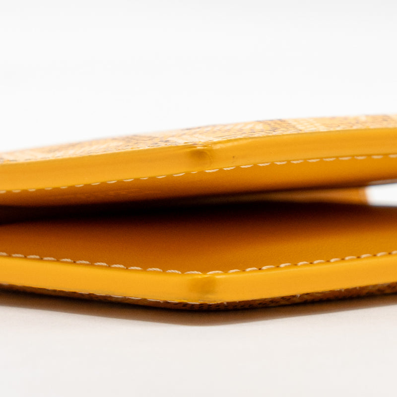Goyard Saint-Pierre Card Wallet Goyardine Canvas Yellow