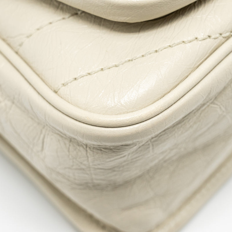 Saint Laurent/ YSL Medium Niki Calfskin White SHW