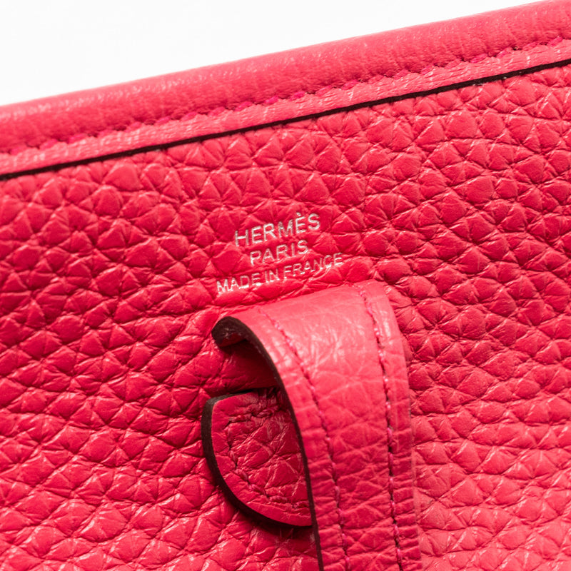 HERMES Mini Evelyne Clemence Rose Extreme SHW Stamp Y
