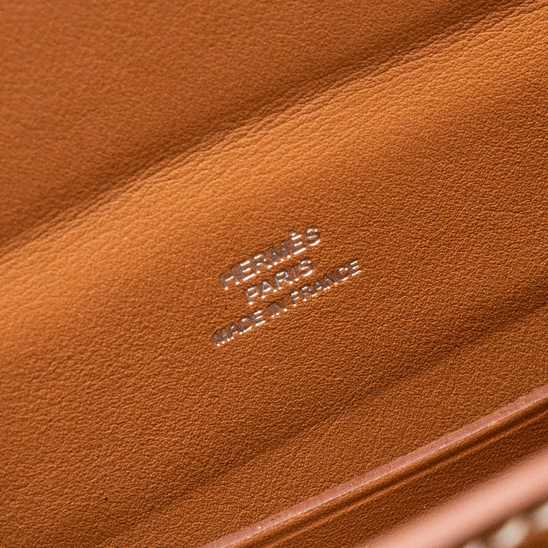 Hermes Videpoches bag barenia faubourg fauve SHW Stamp B