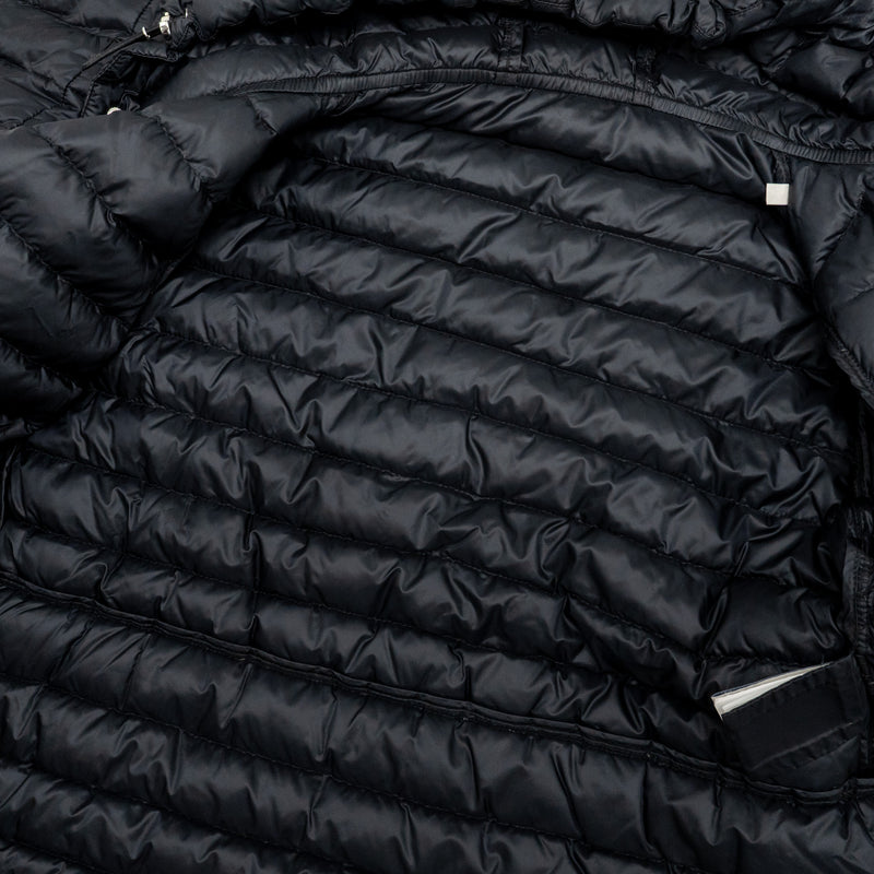 Moncler Size 2 Raie Packable Hooded Short Down Jacket Polyamide Black
