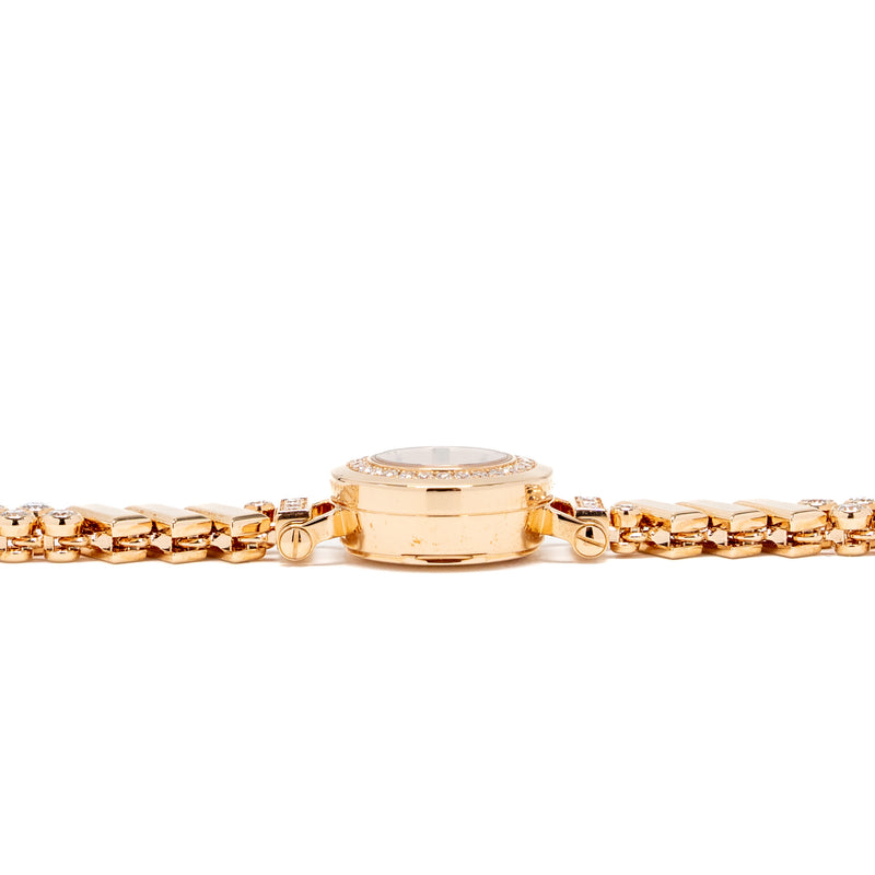 Hermes Faubourg Polka Watch, mini Model, 15mm Rose Gold,Diamonds