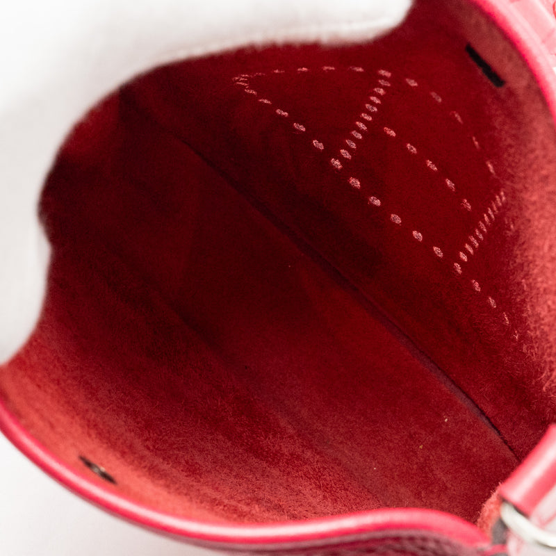 HERMES Mini Evelyne Clemence Rose Extreme SHW Stamp Y