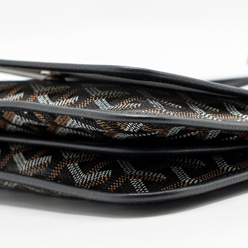 Goyard Plumet Pocket Pochette Goyardine Canvas/Leather Black SHW