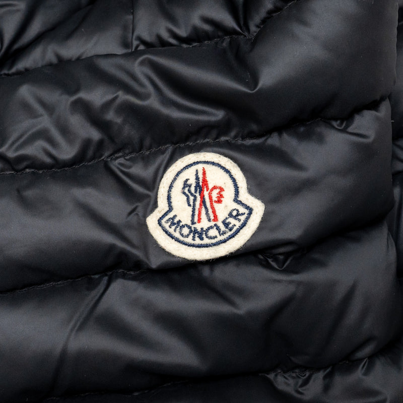 Moncler Size 2 Raie Packable Hooded Short Down Jacket Polyamide Black