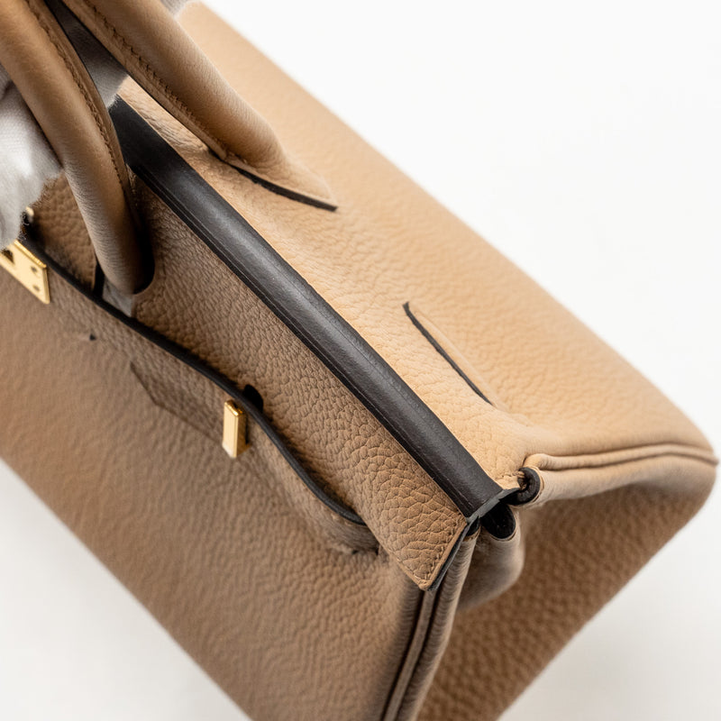 HERMES Birkin 25 Togo 0M Chai GHW Stamp U