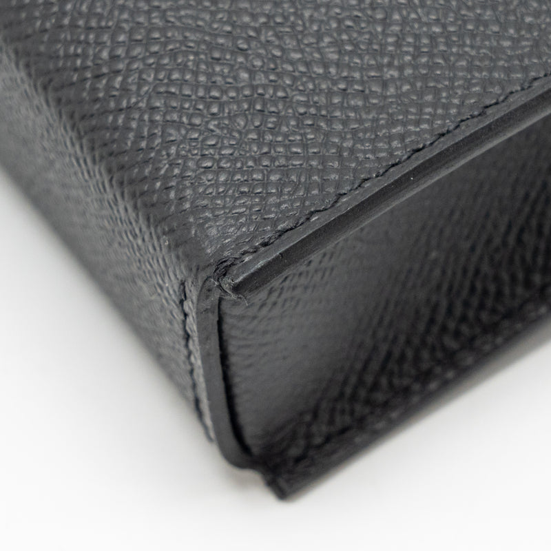 Hermes Hermesnap epsom black SHW stamp K