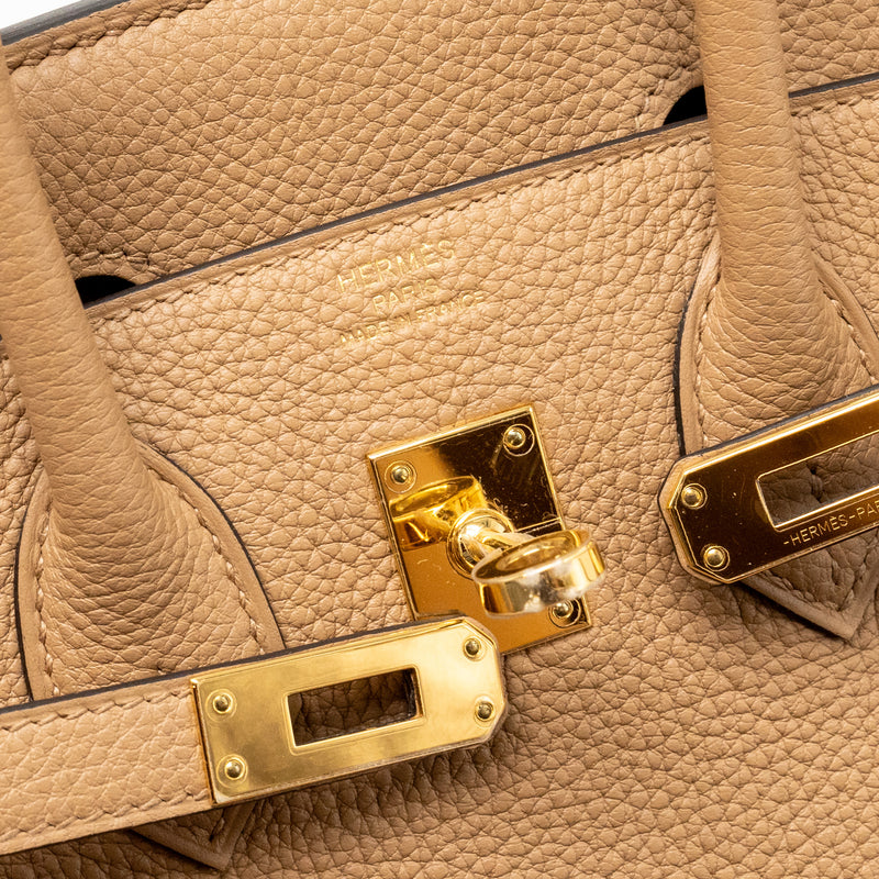 HERMES Birkin 25 Togo 0M Chai GHW Stamp U