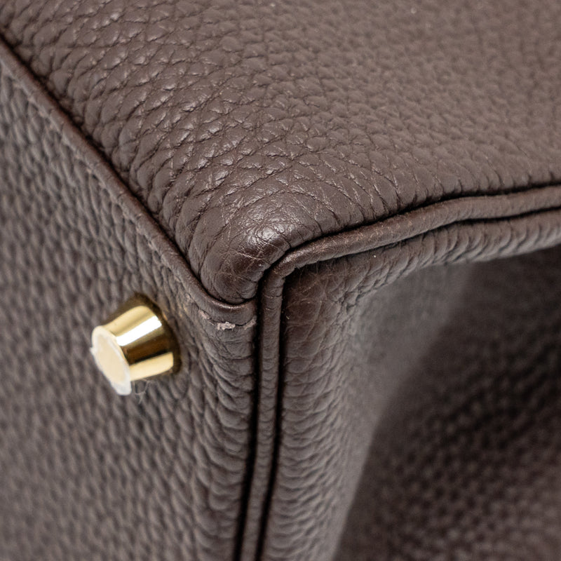 Hermes Kelly 28 Togo Chocolate GHW Stamp Y