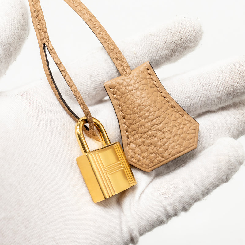 HERMES Birkin 25 Togo 0M Chai GHW Stamp U