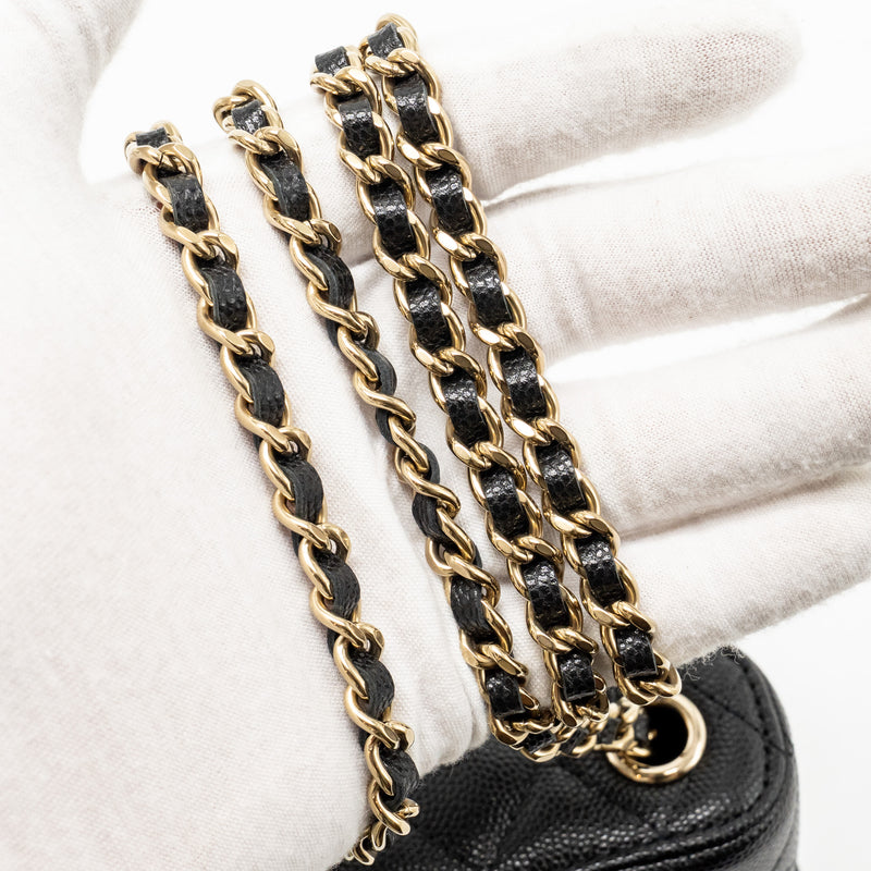 Chanel Classic Vanity Phone Holder with Chain Caviar Black LGHW