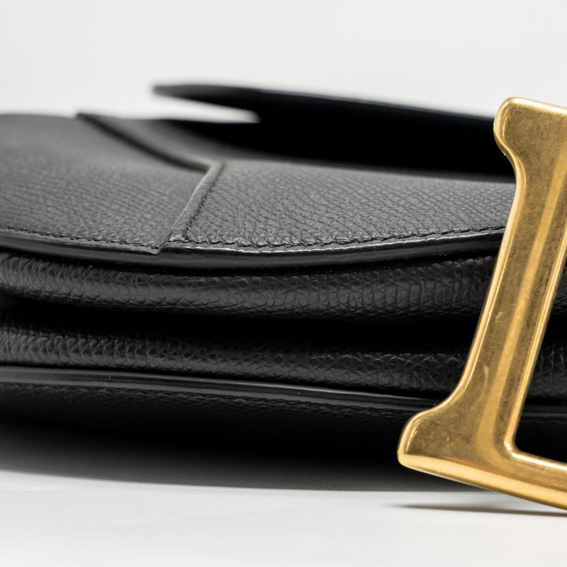 Dior Medium Saddle Bag Calfskin Black GHW