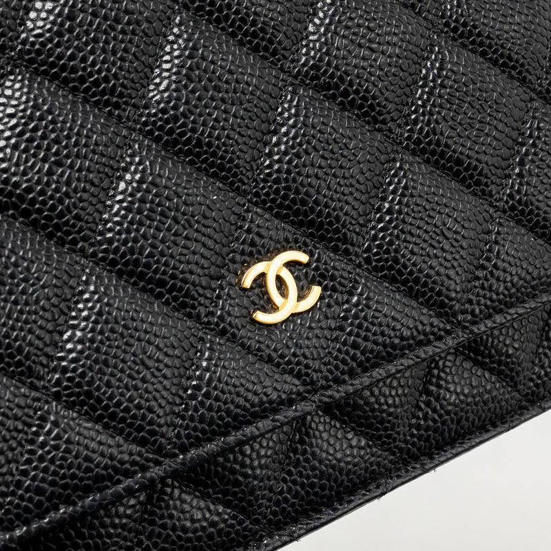 CHANEL Classic Wallet On Chain Caviar Black GHW