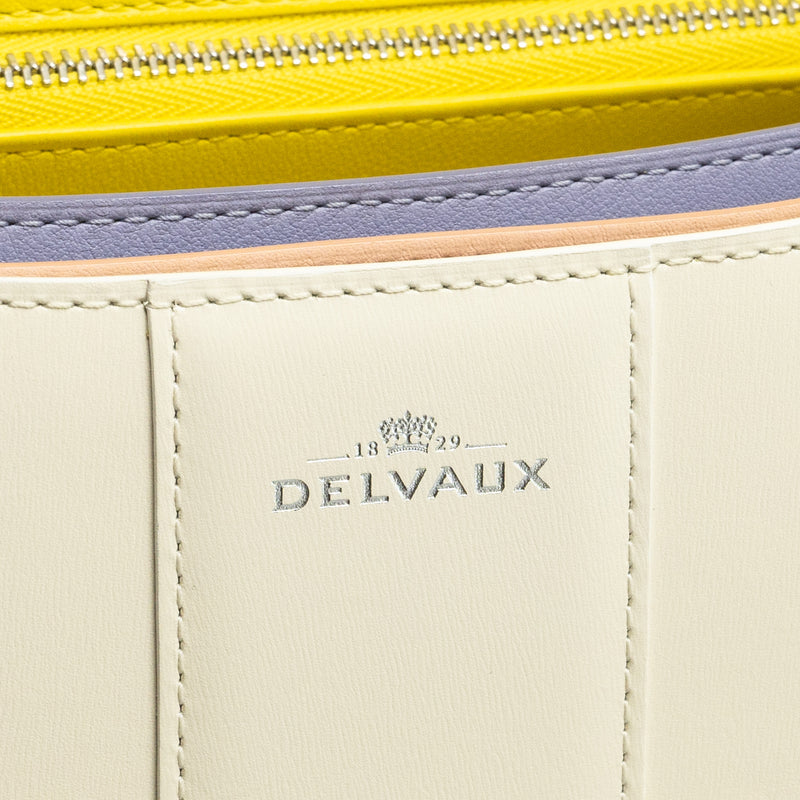 Delvaux Brilliant MM Magic Box Calfskin White/Multicolour SHW