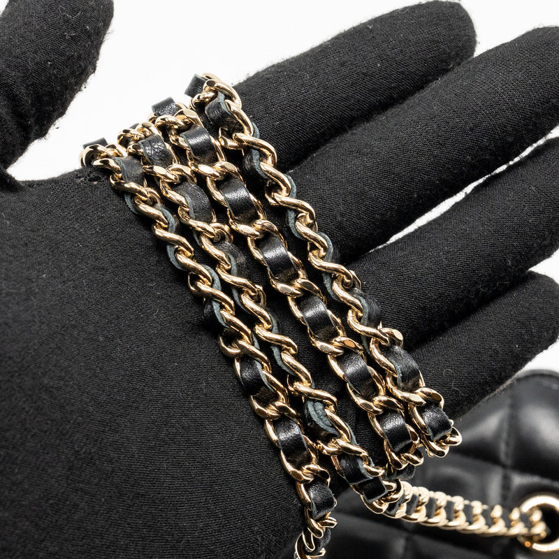 Chanel Long Vanity Case with Chain Lambskin Black LGHW